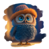 Owl with Stylish Hat