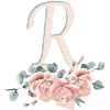 Letter R with flowers