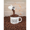 Eine Tasse Kaffee mit Sprüchen