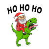 Ho ho ho Weihnachtsmann Dinosaurier