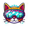 Snowboard Ski Cool Cat Mountains Maschere da sci divertenti