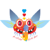 red love fly