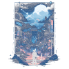 Cyberpunk Manga Kyoto Glitch