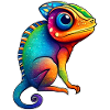 Cute little chameleon