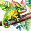 Süßes kleines Chameleon