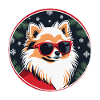 Pomeranian Pomeranian Christmas Drawing