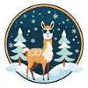 Dessin de Noël d’alpaga