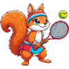 Eichhörnchen Tennis-Duo - Lustiger Comic-Spaß auf