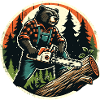 Lumberjack Bear Power en natuur in harmonie