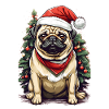 Frohe Weihnachten (Mops)