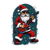 Weihnachtsmann Rock Star