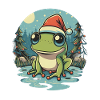 Weihnachtsfrosch Kawaii
