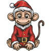 Weihnachtsmann Affe