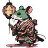 Mouse in kimono
