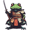 Frog with katana
