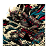Guerrier samouraï traditionnel japonais