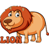 Lively Lion Cartoon Tee
