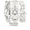 Bärtigermann Bär Tiger Mann Geschenk Bartträger