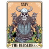 Lustige Tarotkarte Wikinger Berserker