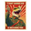 Lustiges Dinosaurier-Diktator-Propaganda-Poster