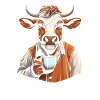 Cow, Farmer, Livestock, Coffee