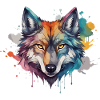 Loup aquarelle aquarelle