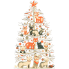 Katzen Tannenbaum Weihnachten Christbaum