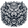 Fenrir Wolf. Nordischer Wikinger