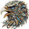 Adler mit Mandalas verziert