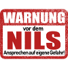Nils Name Lustiges Warnschild