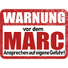 Marc Name Lustiges Warnschild