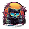 Retro Wave Persian Cat Shirt