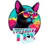 Retro Wave Cornish Rex Cat Miami paita