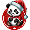 Weihnachtlicher Panda