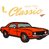 Classic Red Muscle Car Illustration