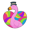 Cœur de flamant rose