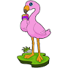 Crème glacée gaufrée Flamingo