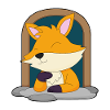 Renard dans une fenêtre