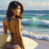 Surfer on the beach