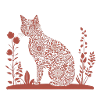 Chat et fleurs
