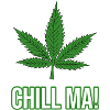 Hanfblatt Chill ma Cannabis Kiffen