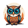Owl Christmas Drawing