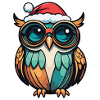 Owl Christmas Drawing