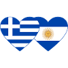 Greece Argentina Flag Heart
