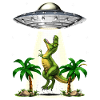 T-Rex Dinosaur Alien Abduction