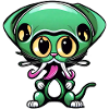 Cute green alien