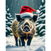 Christmas Boar in the snow