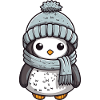 Penguin Animal Baby Comic Winter