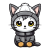 Cat Animal Baby Comic Winter