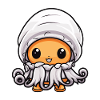 Oktopus Tier Baby Comic Winter